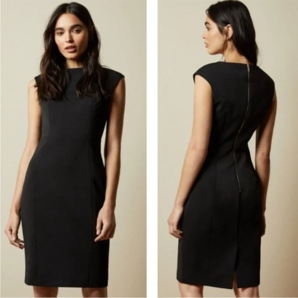 Ted Baker Dress Pelagai Knee-Length Shift in Black